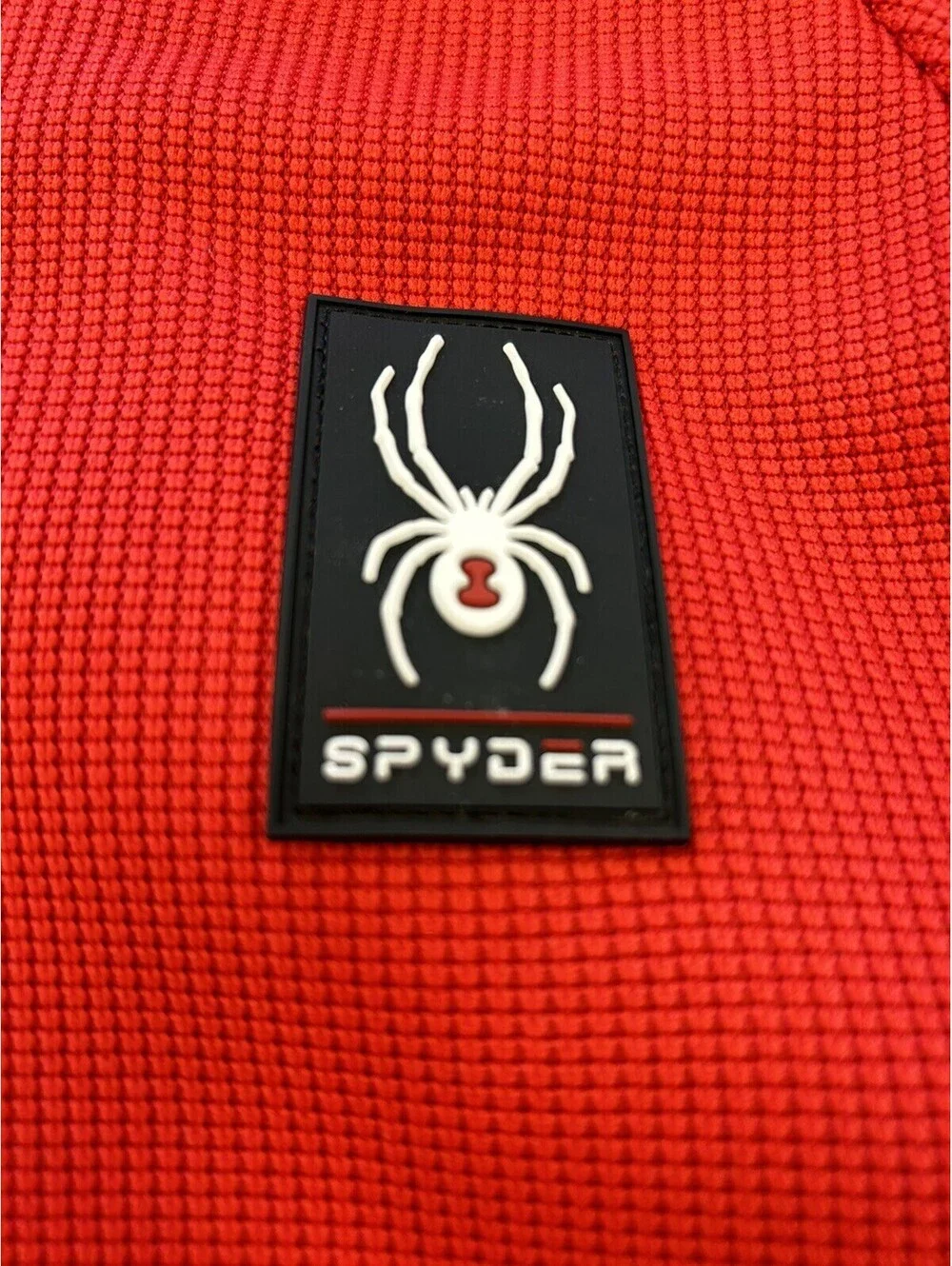 Spyder Mens Hoodie. Red With Black Sides & Part Of Sleeves. 1/4 Zip. Size L. NWT